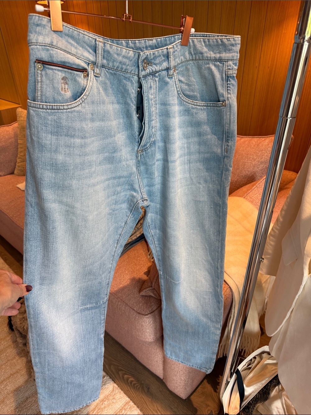 Brunello Cucinelli Light Blue Relaxed Men's Jeans